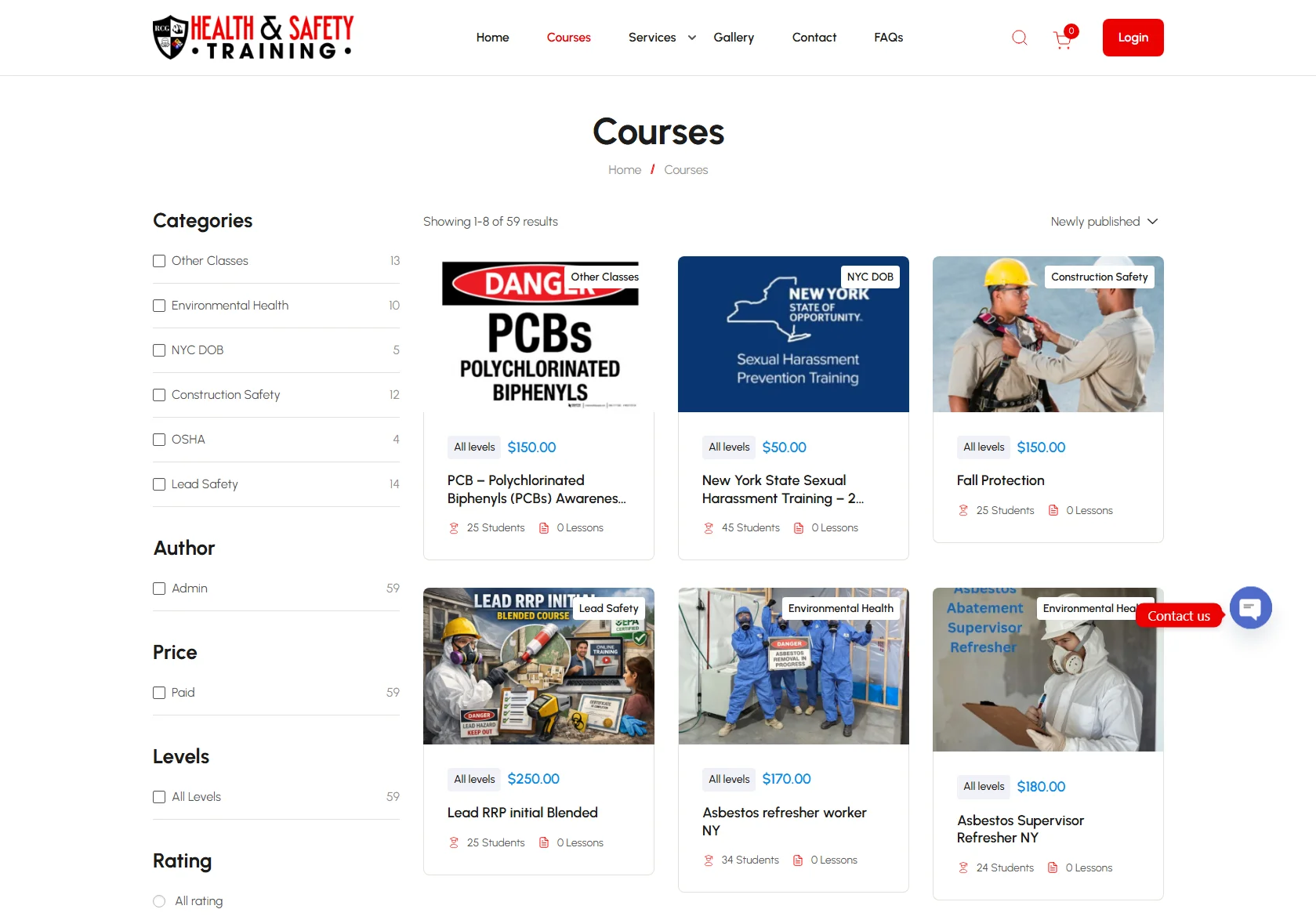 RCG Course Listing