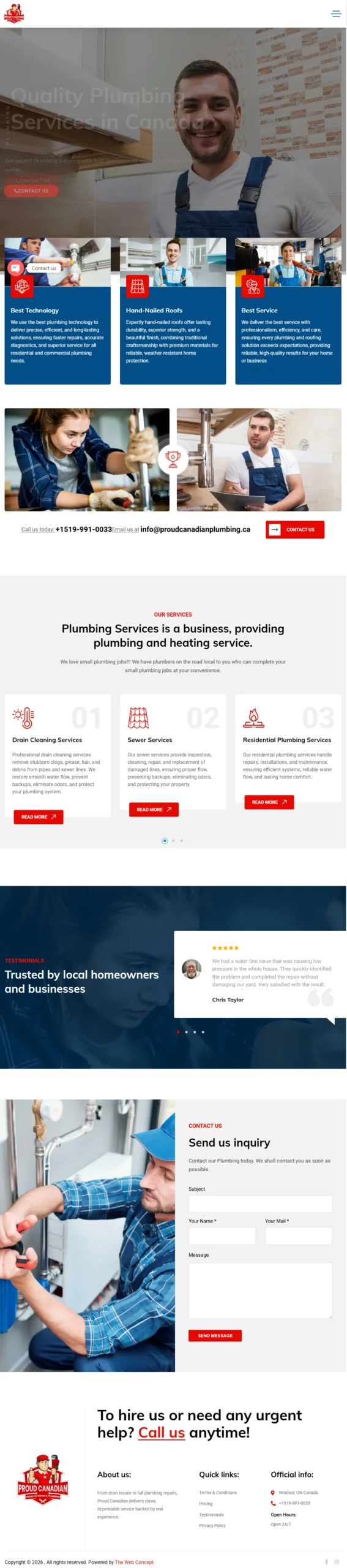 Proud Canadian Plumbing Homepage