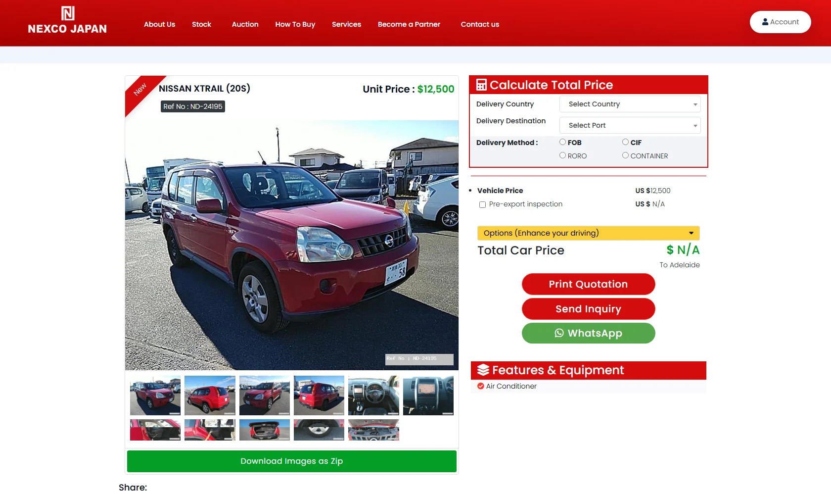 Vehicle Detail Page
