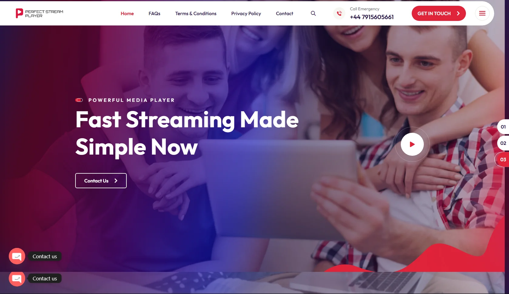 Perfect Stream Player Website